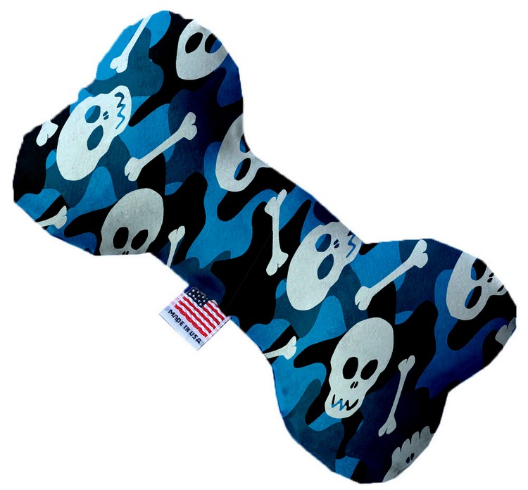 Blue Camo Skulls 10 Inch Bone Dog Toy